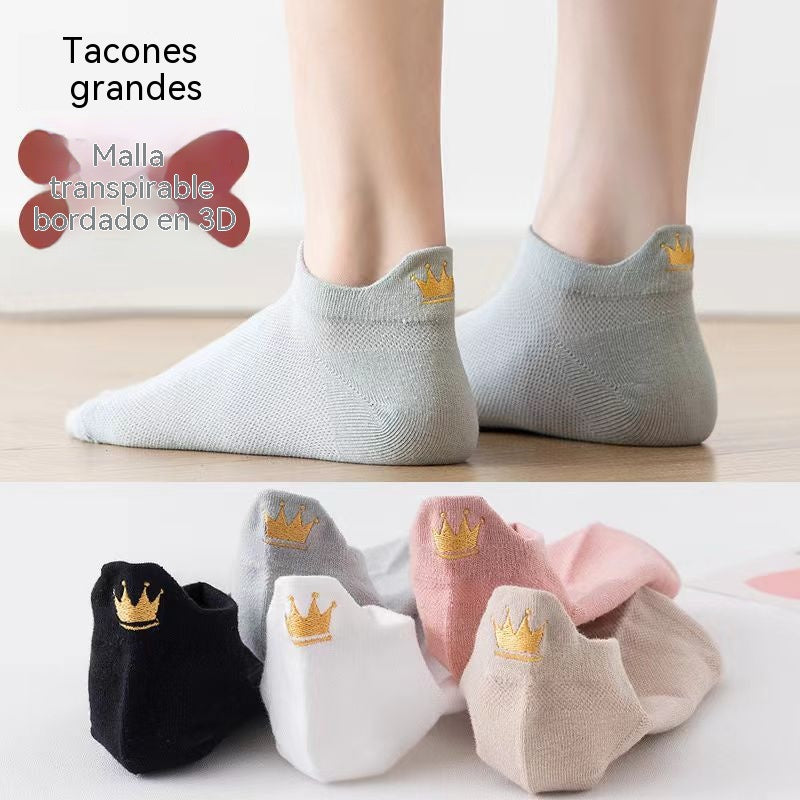 🔥🧦【10 pares】(Tallas 35-48) Calcetines cortos transpirables y resistentes al olor para hombre, nuevos para el verano