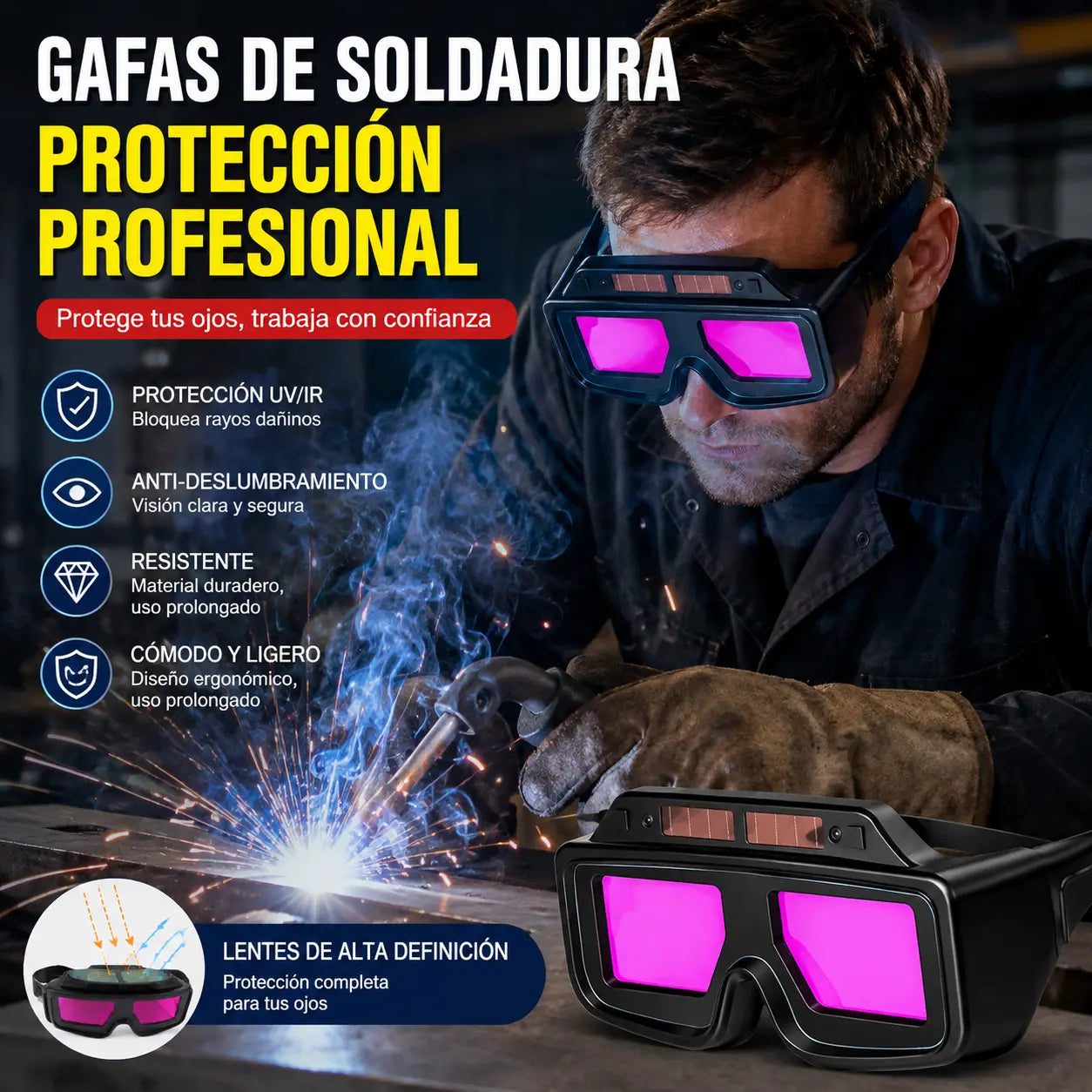 🎁Novedades 2026: ¡49% de descuento en gafas de protección ocular para soldadores!