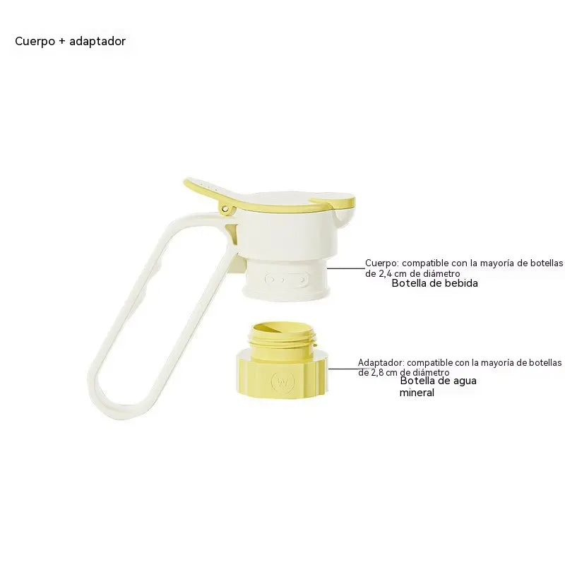 【4 pieza】Dispensador multifuncional portátil y creativo con sistema de sellado a presión para botellas de bebidas.