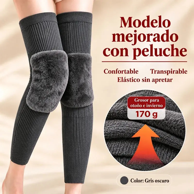 🧦❄️ Rodilleras Térmicas de Invierno con Forro Polar | Calentadores de Rodilla Extra Largos para Hombre y Mujer