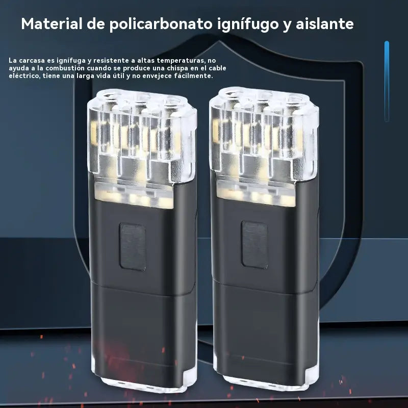 【40 piezas】🏆 Conector sin soldadura ni pelado de cables, enclavamiento de tres cables