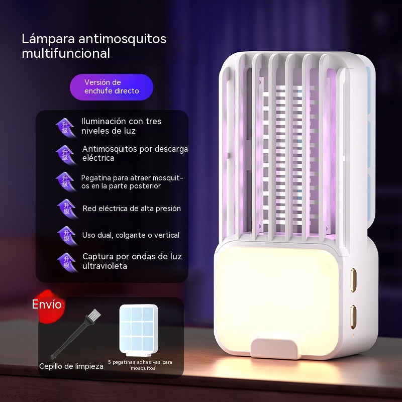 Lámpara eléctrica antimosquitos 3 en 1 con luz nocturna