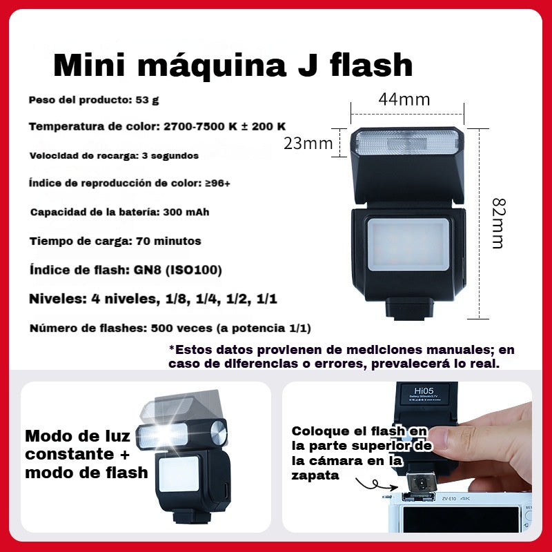 📢📢 ¡50% DE DESCUENTO! ⏰ Flash de cámara recargable de bolsillo
