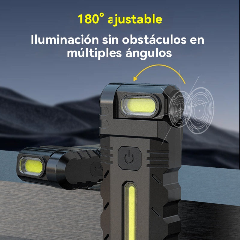 ¡50% de descuento! Luz de trabajo LED con cabezal giratorio de 180°
