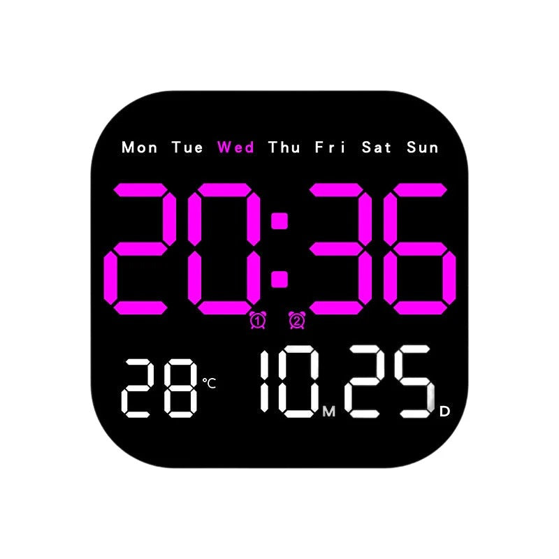 Reloj digital para el hogar y la oficina: ¡despierte suavemente y olvídese de las alarmas molestas! Brillo ajustable, funcionamiento silencioso por la noche. También muestra la temperatura. Un compañero fiable para su día a día. 🌙