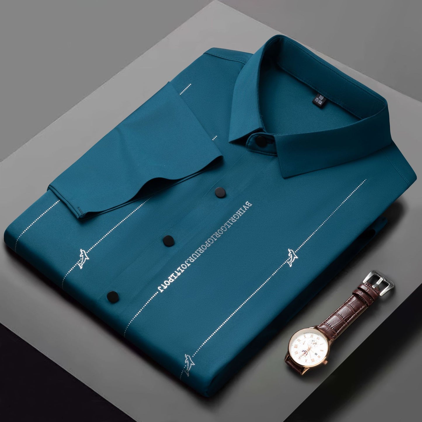 【M-4XL】Camisa de manga corta con alta elasticidad, sin arrugas y sin necesidad de planchar.