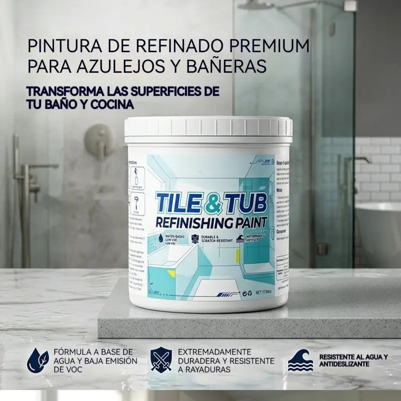 Kit de pintura premium para la renovación de azulejos y bañeras