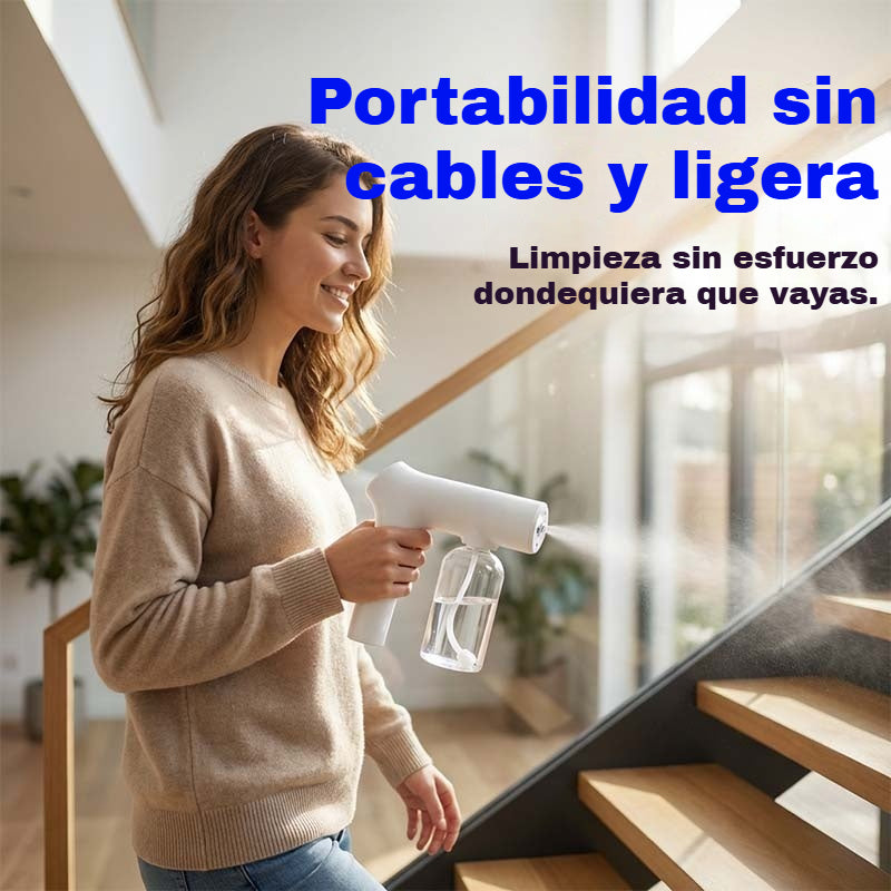 💞Pistola pulverizadora nano inalámbrica – Pulverización ajustable. Ideal para desinfección y eliminación de polvo. ¡Imprescindible para la limpieza! 🔫🌿