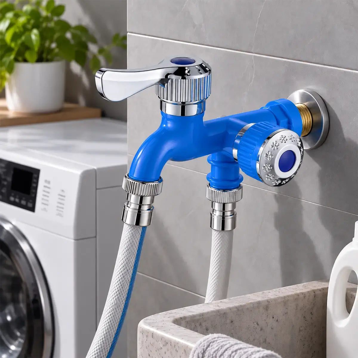 🚰🔧 Adaptador de Grifo 2 en 1 | Divisor de Agua con Doble Salida y Control Independiente, Antisalpicaduras y Resistente al Frío