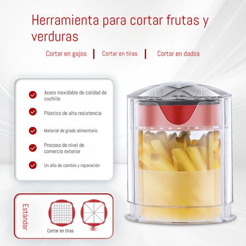 🔪🍎Cortador de frutas y verduras de cocina, puede cortar en cubos y tiras.
