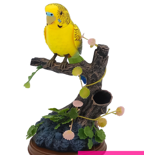 🦜Juguete inteligente para pájaros con sensor controlado por voz, juguete para loros que puede aprender a hablar