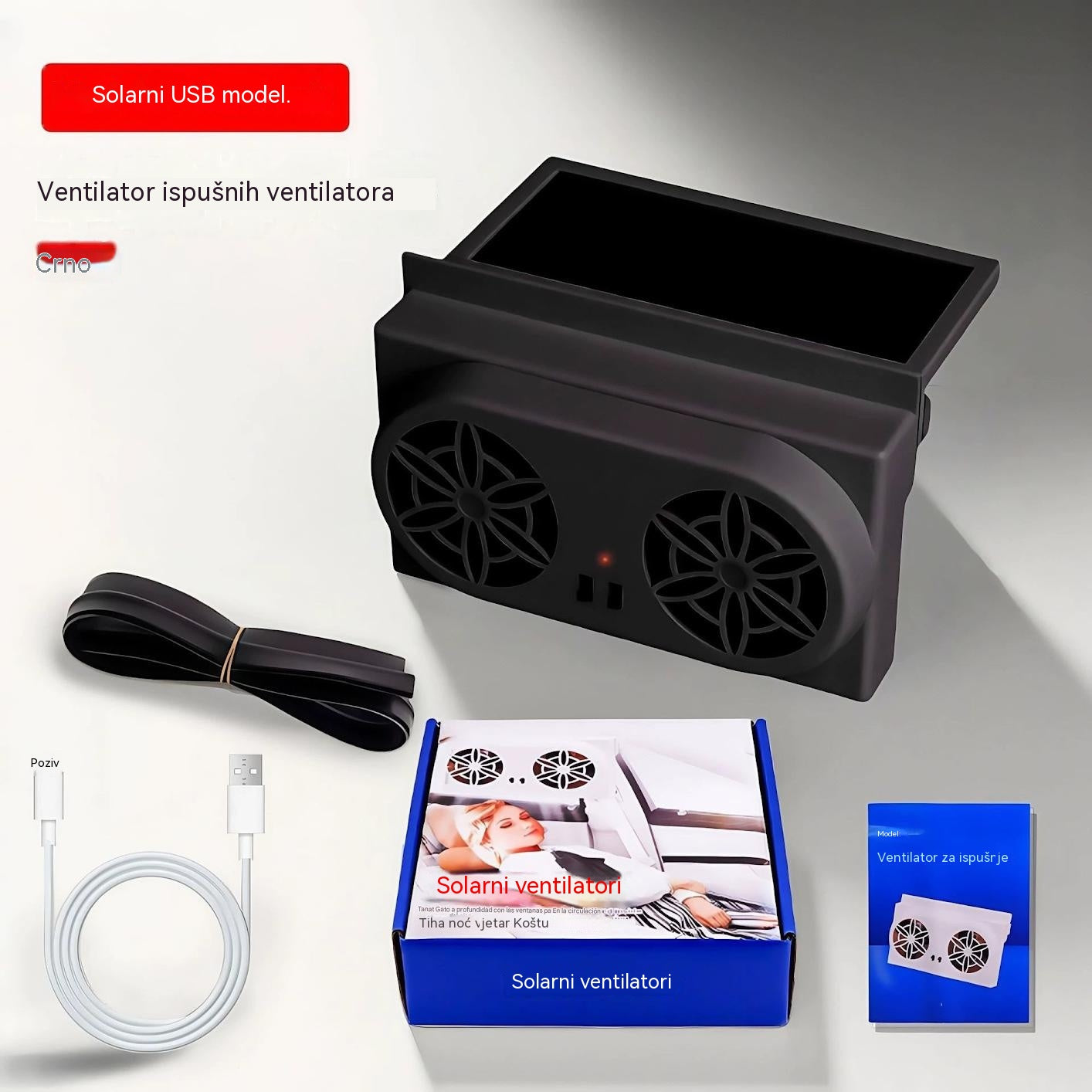 50%OFF🌀Ventilador para coche alimentado por energía solar