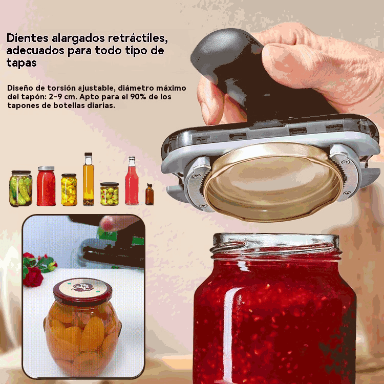 ☀️🔥Compre 1 y obtenga 1 gratis(2 piezas)✨ Abridor Antideslizante Multifuncional de Acero Inoxidable – ¡Abre Tapas Fácilmente y Sin Esfuerzo!
