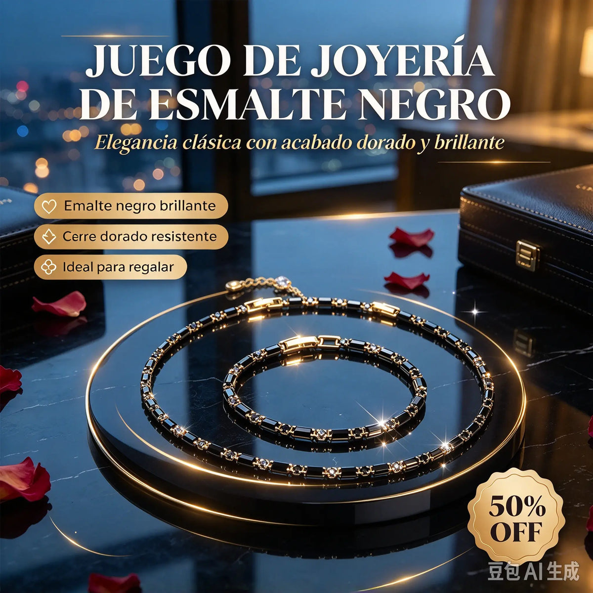 ✨【Collar + Pulsera】1 juego 25 euro📢📢 Juego de joyas deslumbrantes para hombre: diseño llamativo con circonita cúbica, estilo urbano sofisticado y ajuste regulable ⛓️