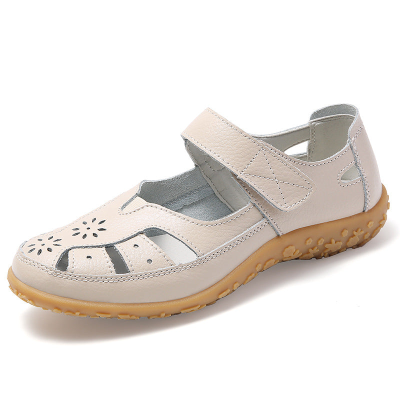 💞【36~41】Sandalias planas de cuero nuevas