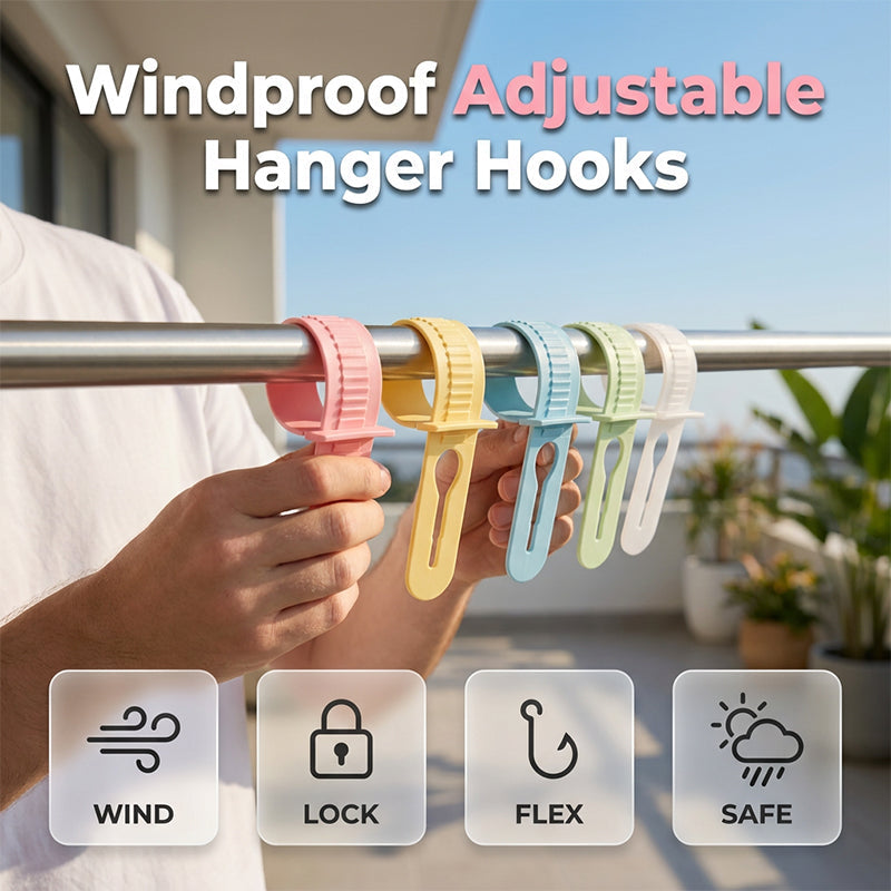 【50 piezas】Percha ajustable antideslizante y resistente al viento