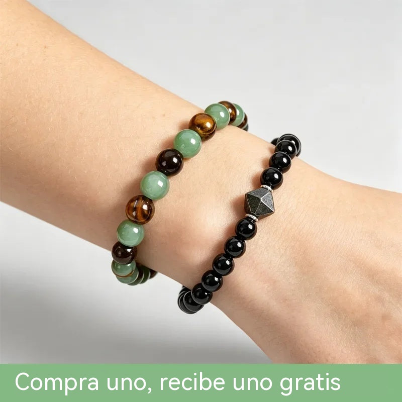 🎁 ¡Compra 1 y llévate 1 GRATIS! 🖤 Pulsera de Obsidiana Negra – Símbolo de Protección, Fortuna y Prosperidad