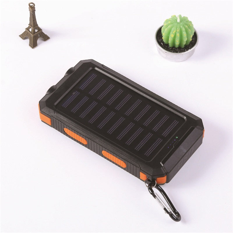 ☀️Batería externa solar de 10000 mAh, cargador solar con doble lámpara LED, ideal para viajes y acampadas #SELECCIONESPRECIOSAS
