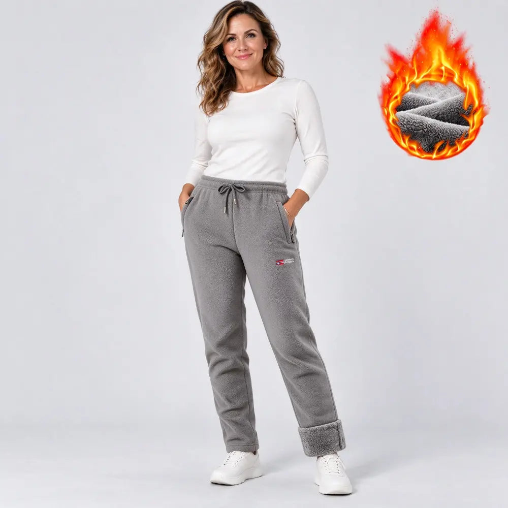 👖❄️ Dámske teplé nohavice XS-3XL – 1 kus, fleece podšívka, elastický pás so šnúrkou, 5 farieb.