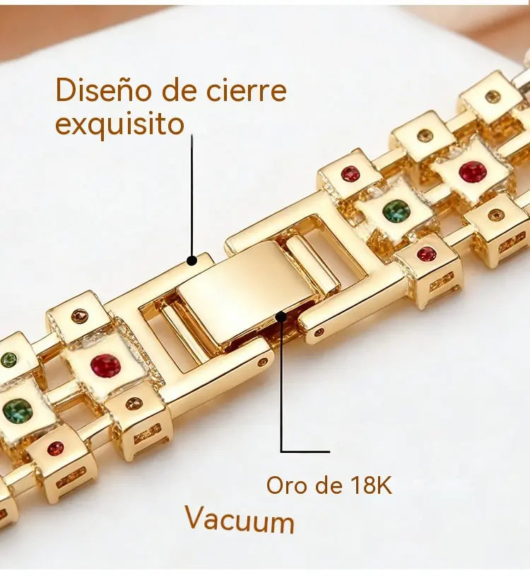✨Pulsera de circonitas geométricas coloridas de estilo bohemio