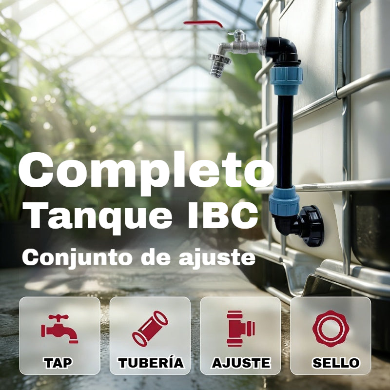 ☀️🚰Kit completo de conexión para depósitos IBC, que facilita el riego.