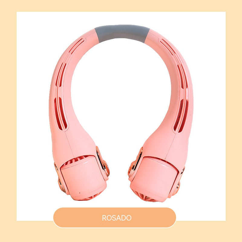 🍃 Ventilador de cuello tipo aire acondicionado: ultrasilencioso, con rotación de 360° y 3 velocidades. Refrigeración manos libres y batería de larga duración. ¡Imprescindible para el verano!