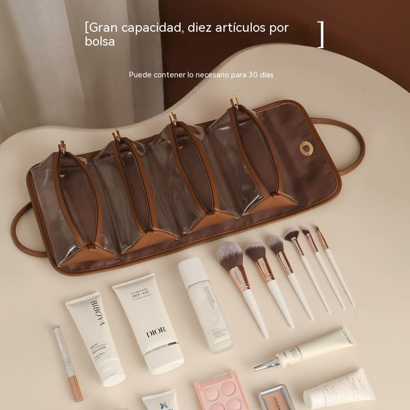 【Novedad de 2026】 Elegante neceser de cosméticos con cuatro compartimentos