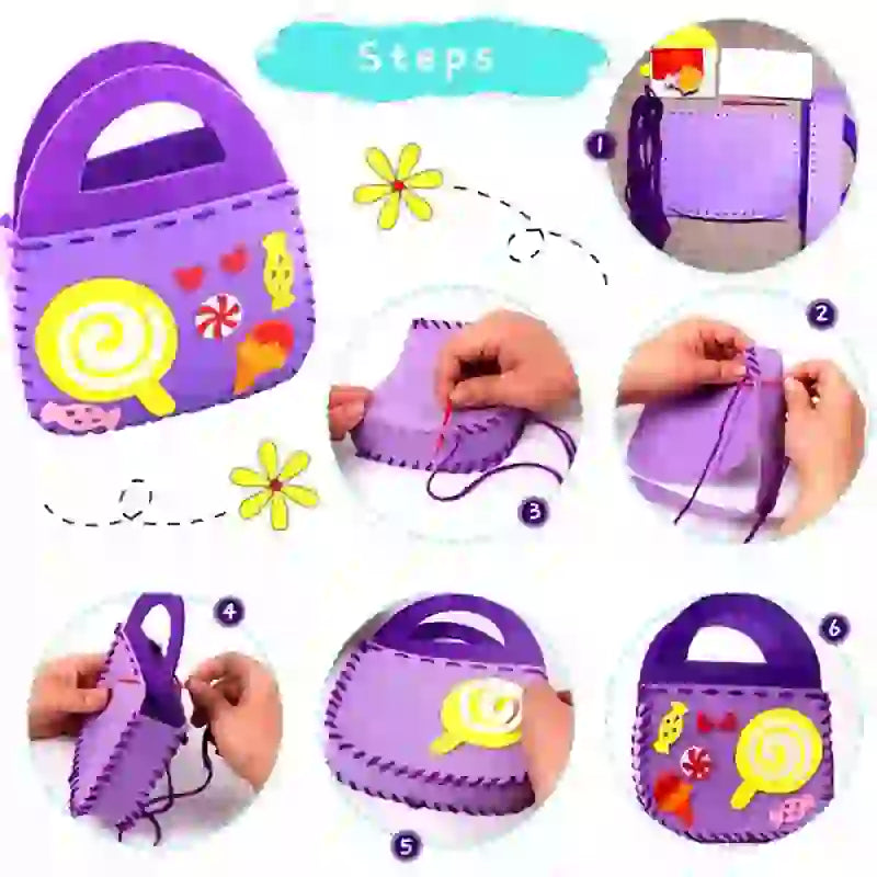 4 piezas 25 euros🥰Bolsos infantiles hechos a mano no tejidos DIY, el mejor regalo para los niños🎁