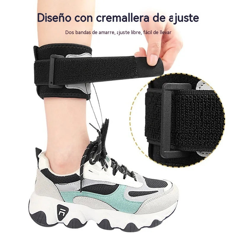 Ortesis médica para el pie caído con mando giratorio, corrección de la marcha y soporte para hemiparesia; dispositivo de elevación del pie.