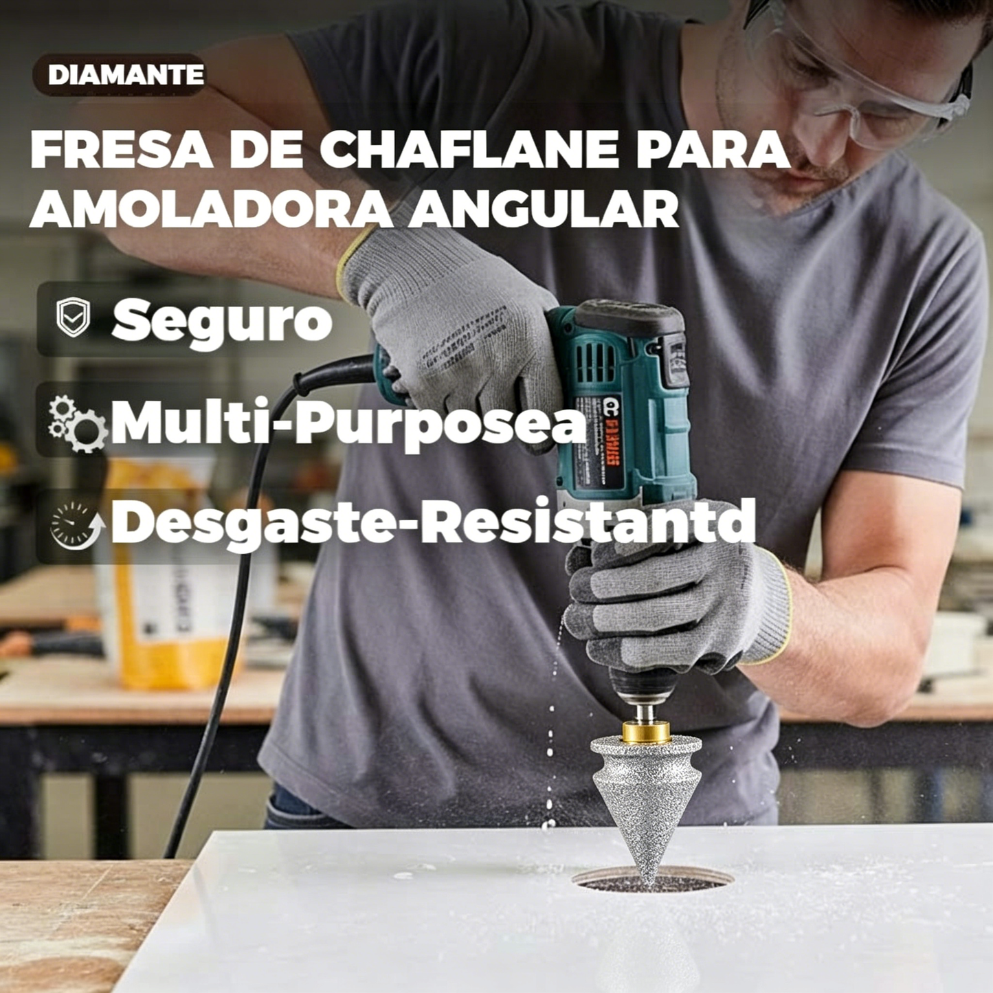 🧰🛠️【38mm】Broca de diamante multifuncional para biselar