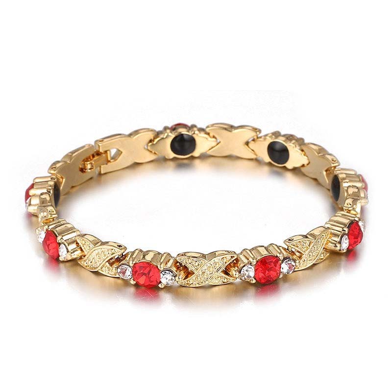 ✨🧲 Pulsera magnética con incrustaciones de diamantes: una opción saludable y elegante para usar las 24 horas. Ligera y ajustable, ¡el regalo perfecto para hombres y mujeres! 💎💖
