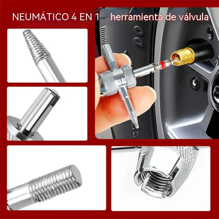 Kit de herramientas para cambio rápido de válvulas de neumáticos de coche