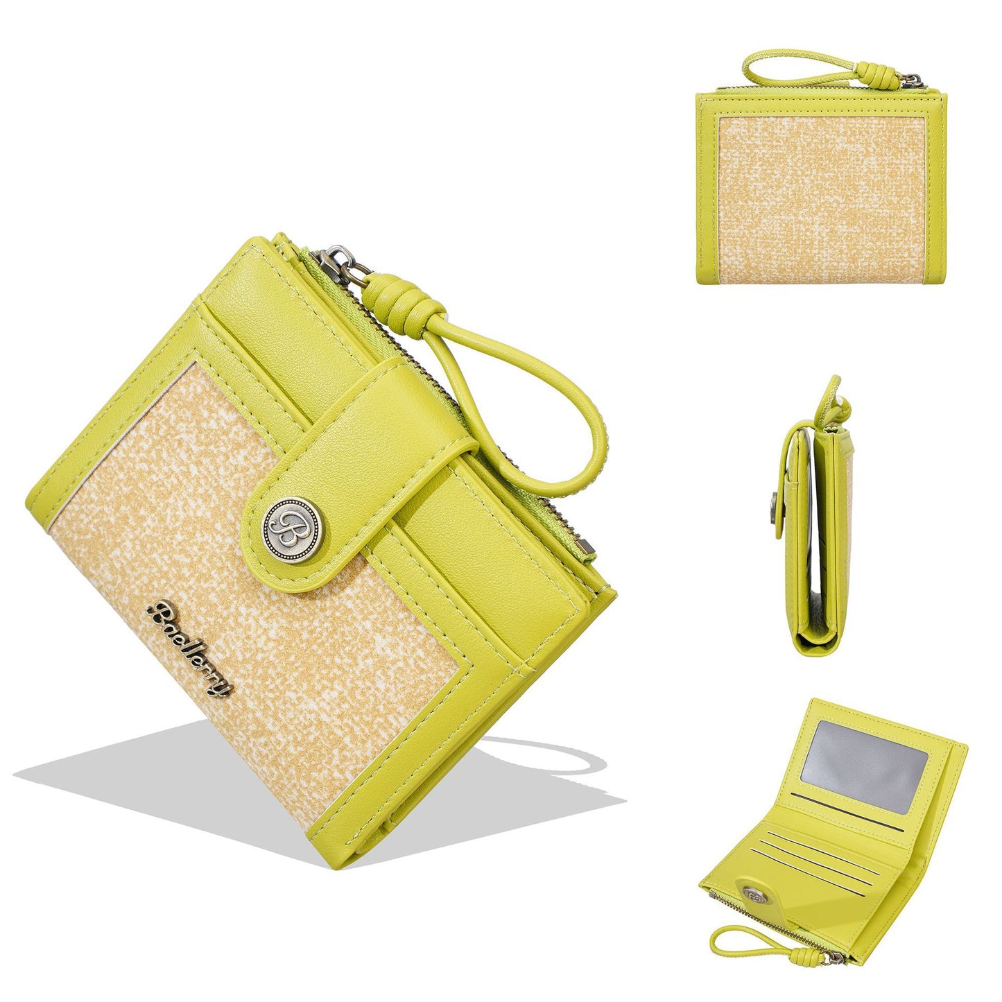 👛Cartera elegante y de alta gama con cremallera y múltiples ranuras para tarjetas.