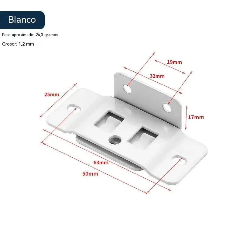 【20 piezas】Conector de accesorios para muebles en forma de L de 90 grados
