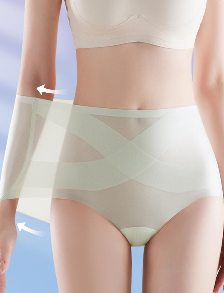 🔥🩲 (6 piezas) Último día - 50% de descuento - Braguitas sin costuras de talle alto Ice Bandage de nueva llegada-【40-110kg】