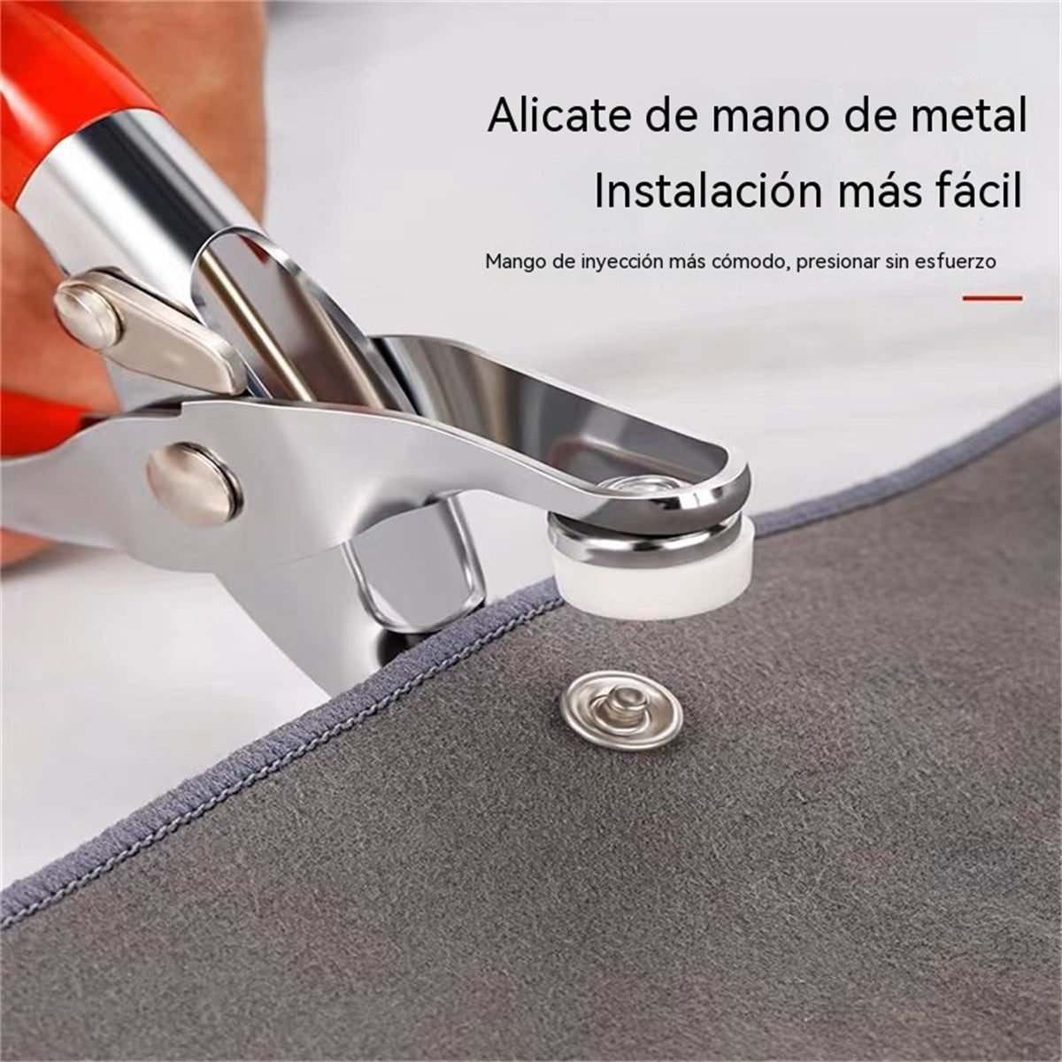 【100 pares de botones + alicates】Nuevo kit de instalación de botones sin costuras multifuncional