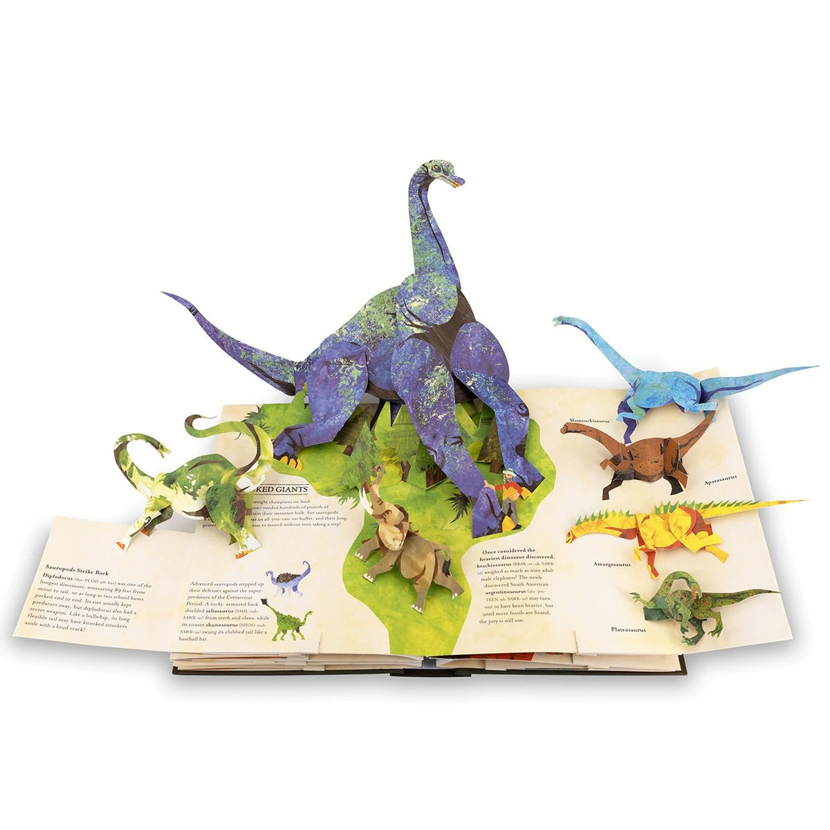 🔥📕 Enciclopedia de dinosaurios prehistóricos en 3D Libro desplegable Enciclopedia de dinosaurios