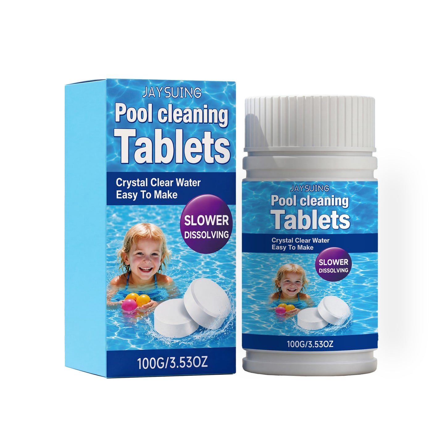 Compre 1 y obtenga 1 gratis(2 botella)Pastillas efervescentes para la limpieza de piscinas