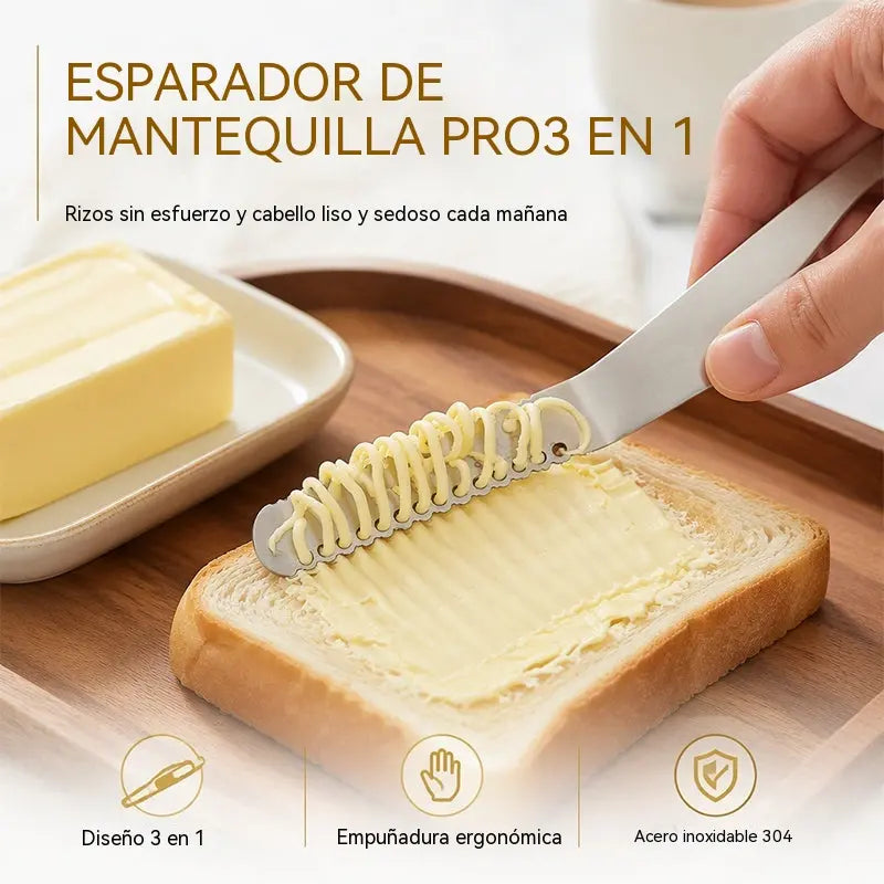 【2 piezas 25 euros】Professional 304 Stainless Steel 3-in-1 Butter Knife and Spreader