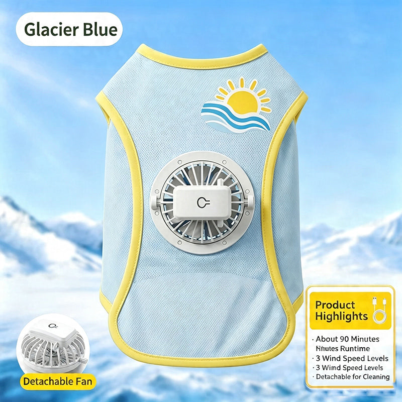 🐶🐱 Nueva ropa para perros con ventilador: chaleco ligero y transpirable con protección solar para el verano, ideal para perros pequeños y medianos.