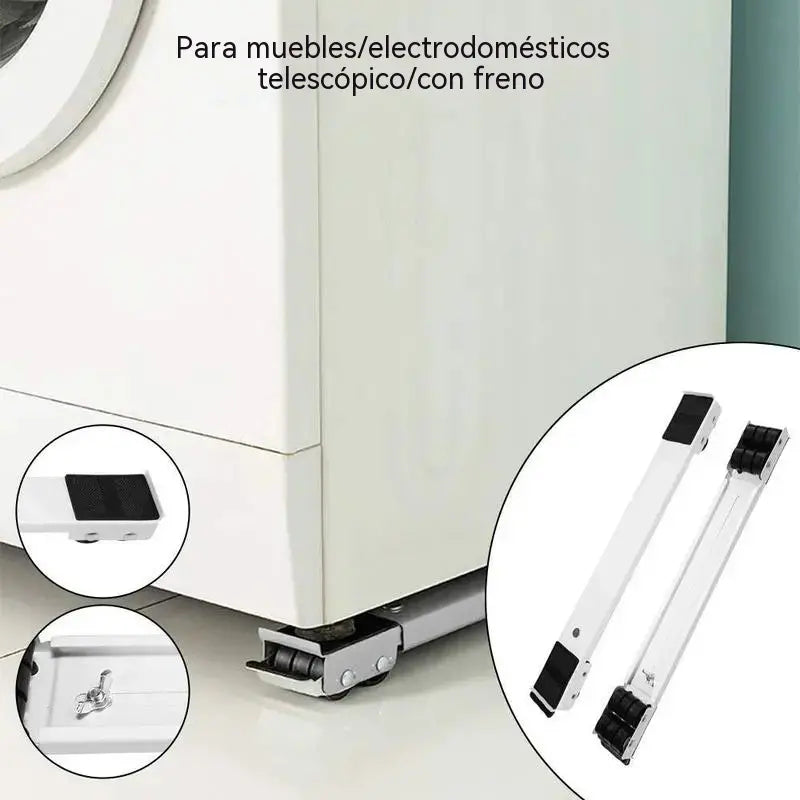 ⚙️Soporte con ruedas fácil de mover: portátil, protege los suelos, soporta hasta 300 kg✨