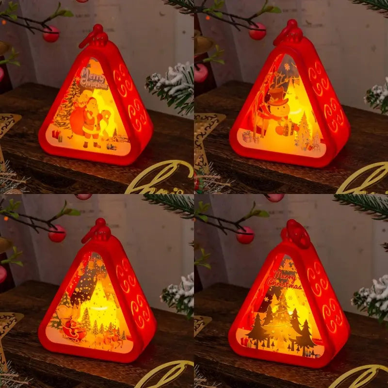 🌲🎅【1 sada za 4 ks.】🎁✨Vianočné retro nočné svetielka | Svietiaca dekorácia v tvare snehuliaka + dekorácia na okennú poličku alebo stôl