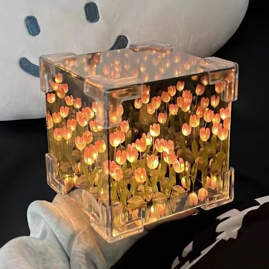 🔥🌟🌷DIY Cubo Mágico Luz Tulipán Espejo