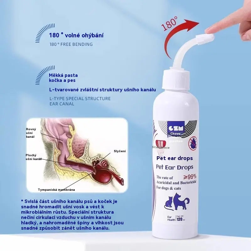 🎉【240ml】【Kupte 1 a získejte 1 zdarma】2 kusy 600Kč🎉Čistič uší pro psy a kočky