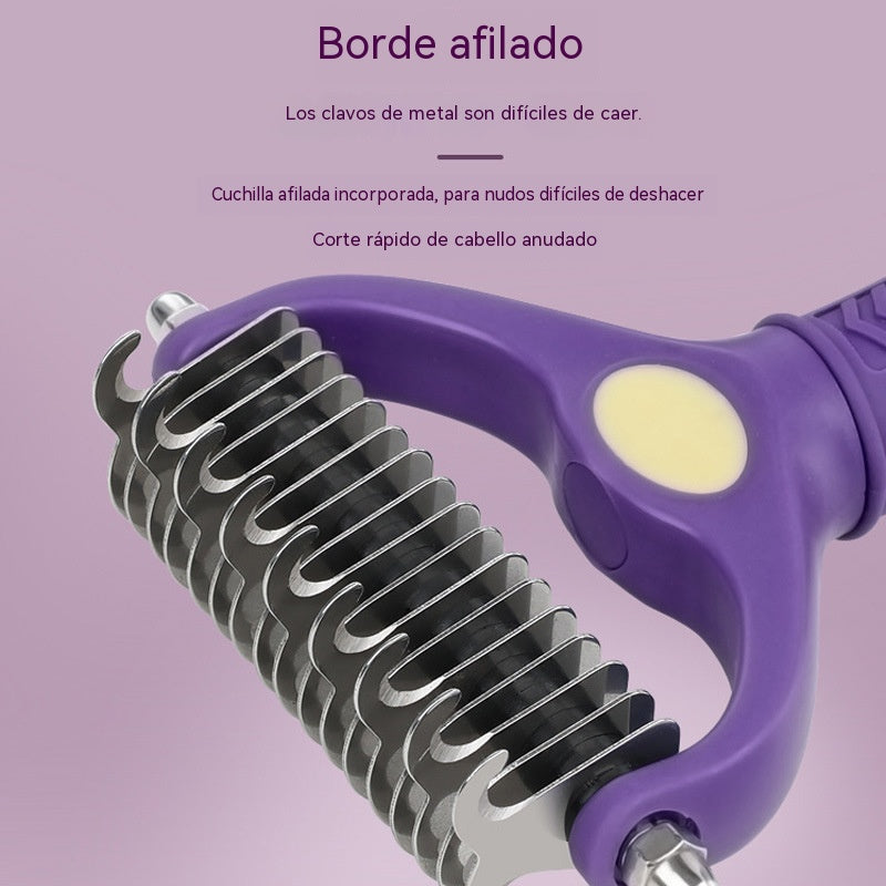 🔥🐕🐱【Compra 1, llévate 1 gratis】Peine multifuncional 3 en 1 para desenredar el pelo de mascotas, peine para eliminar el pelo de perros y gatos