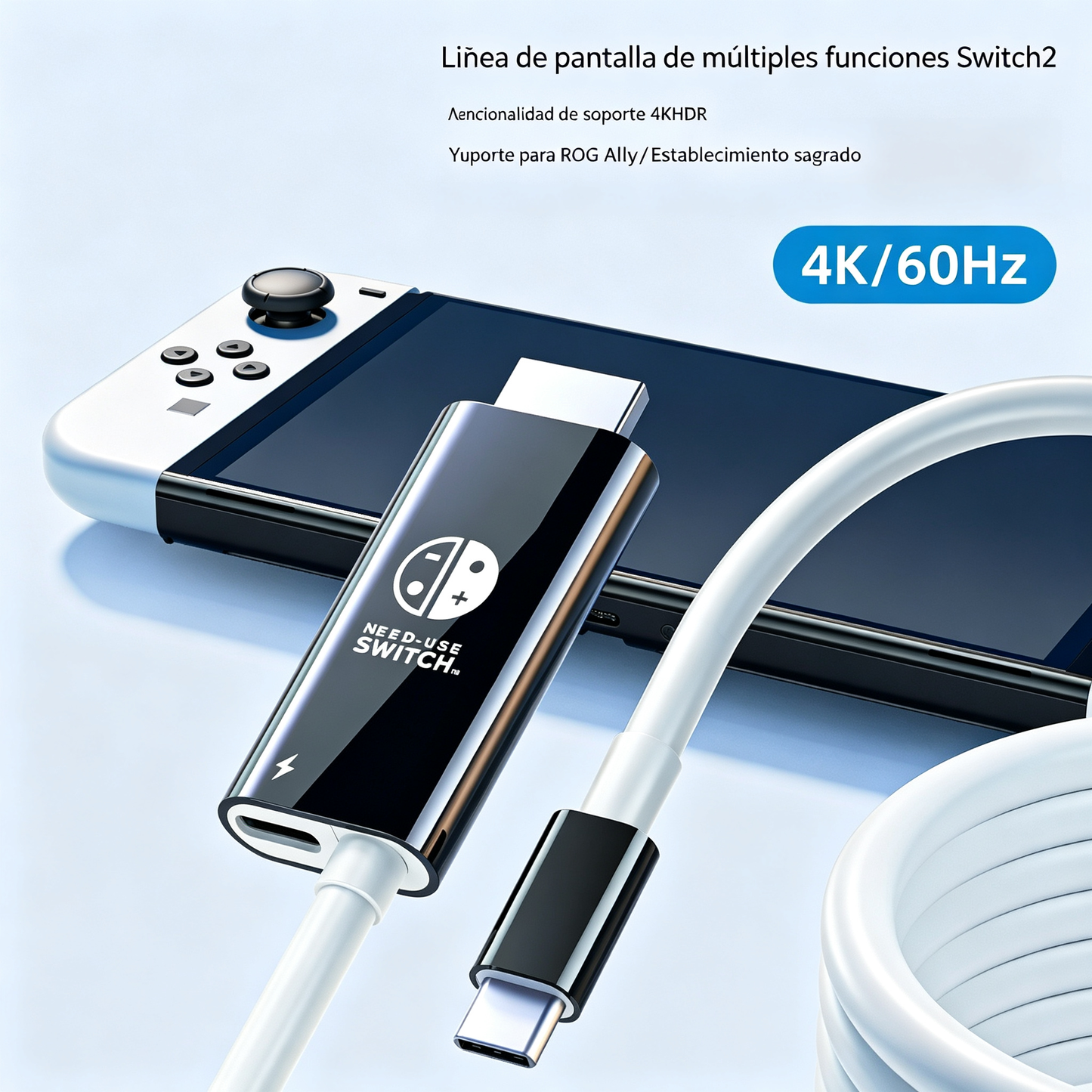 🔥 ¡50% DE DESCUENTO POR TIEMPO LIMITADO! 🔥 Cable adaptador USB-C a HDMI para Switch