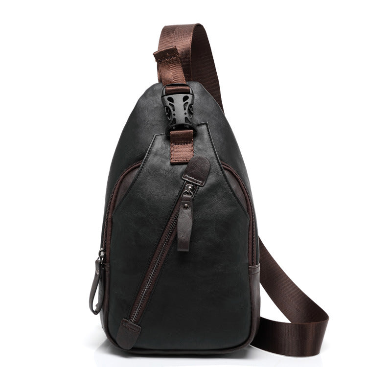 🧳 Riñonera de cuero sintético para hombre: ligera, organizada y 3 en 1: úsala como riñonera, bandolera o bolso de mano 🔥