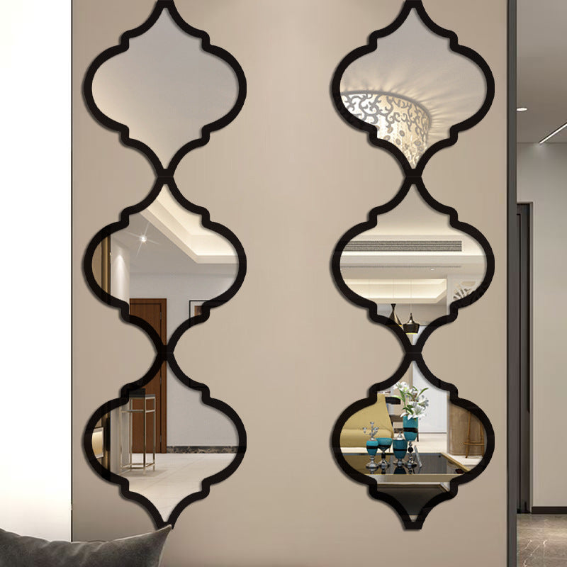 🔥50% de descuento por tiempo limitado🔥9 pegatinas de pared de rombos de espejo acrílico 3D