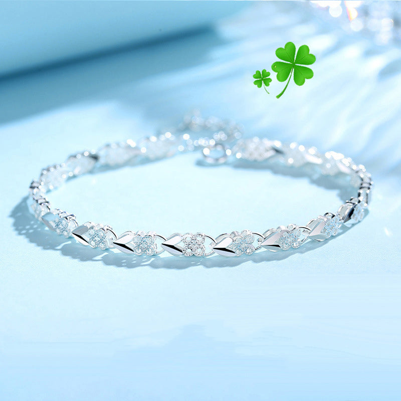 ✨💖Nueva y moderna pulsera de plata de ley 925 para mujer🍀