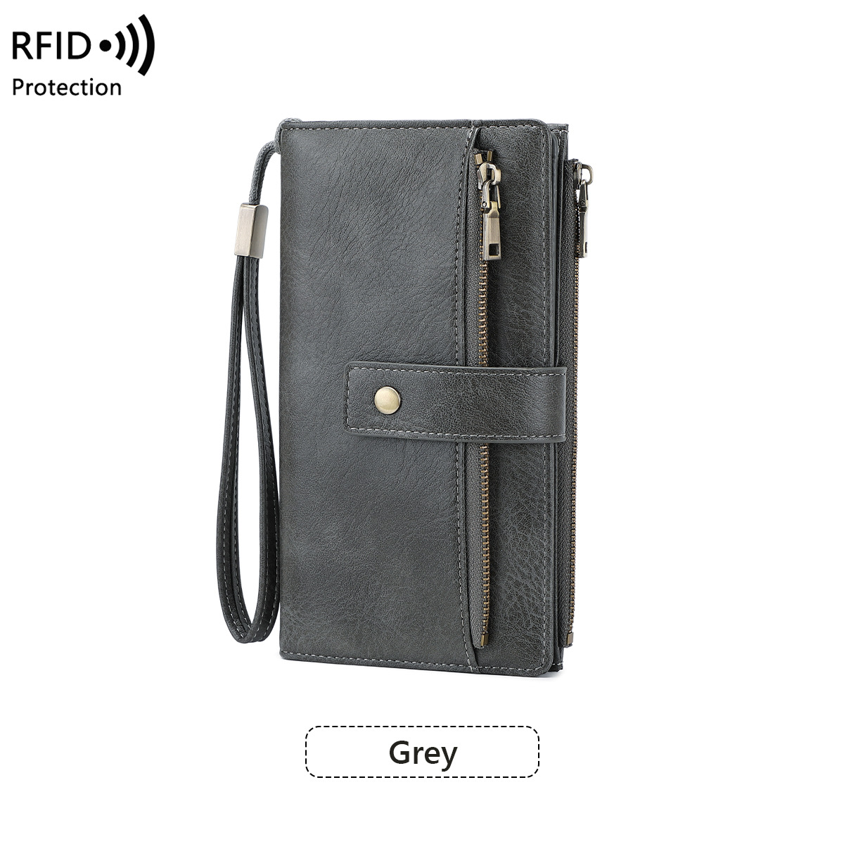 💥💯Cartera de piel para mujer con bloqueo RFID